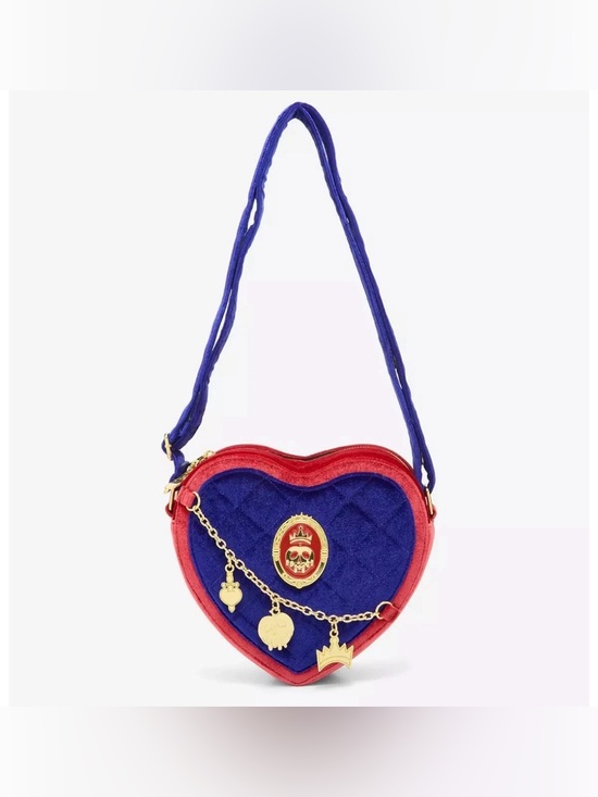 Loungefly Handbags - NEW Loungefly Disney SNOW WHITE & 7 Dwarfs EVIL QUEEN Velvet Heart Crossbody Bag